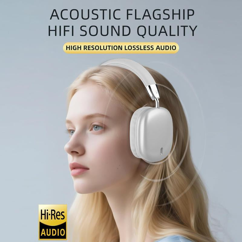 Bluetooth Headset,Wireless Headset,Noise Cancelling Headset,Lightweight and Foldable Headset with Built-In Microphone,Hd Audio Headset for Mobile Phones,Computers,Mp3 and Other Devices