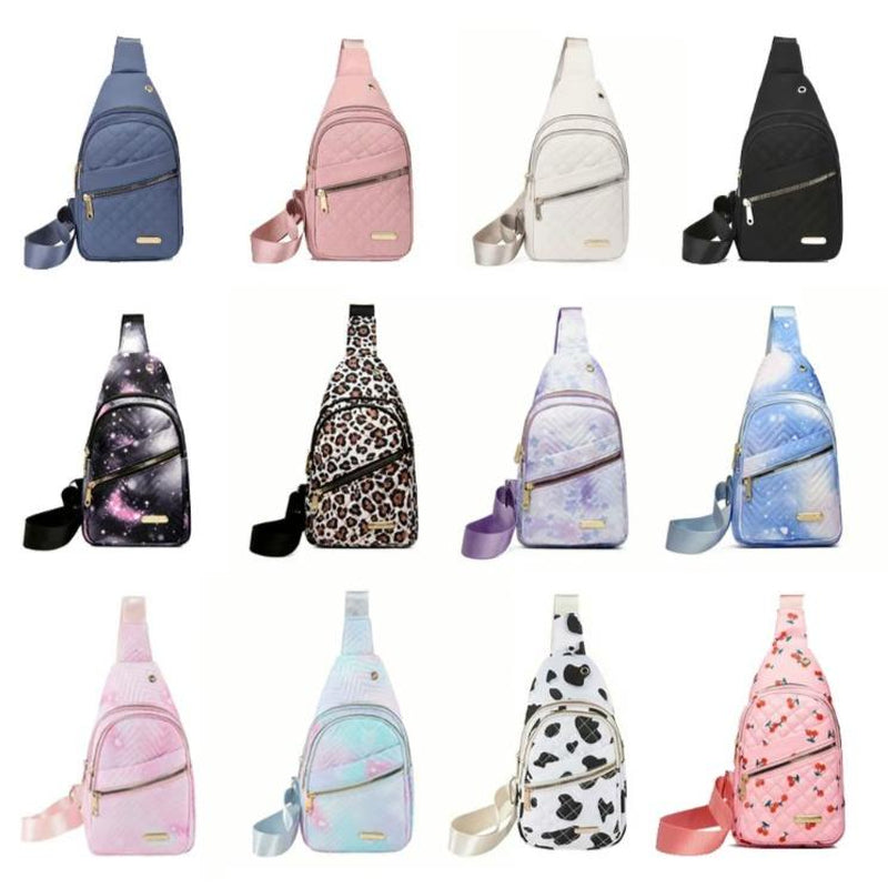 Maxoner Chest Bag Adjustable Shoulder Strap, Waterproof ,Large Capacity Unisex Shoulder Crossbody Bag Multiple Compartments Convenient Sling Headphone Hole Outdoorfun