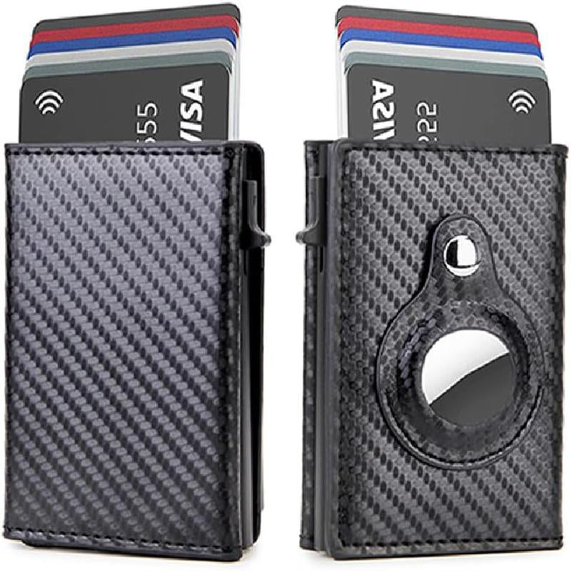 Portable Wallet Card Holder Black Friday 【Fall Deal】 Leather, Thanksgiving Gift,Slim, Carbon Fiber,