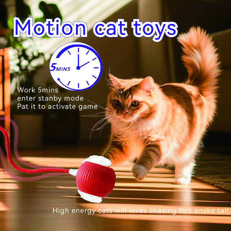 Harsozo Interactive Pet Toy Ball with LED Light Type-C Rechargeable Self-Moving for Cats & Puppies Labor Day Sale Lazycat Ball Rechargeable Interactive Cat Toy Balls