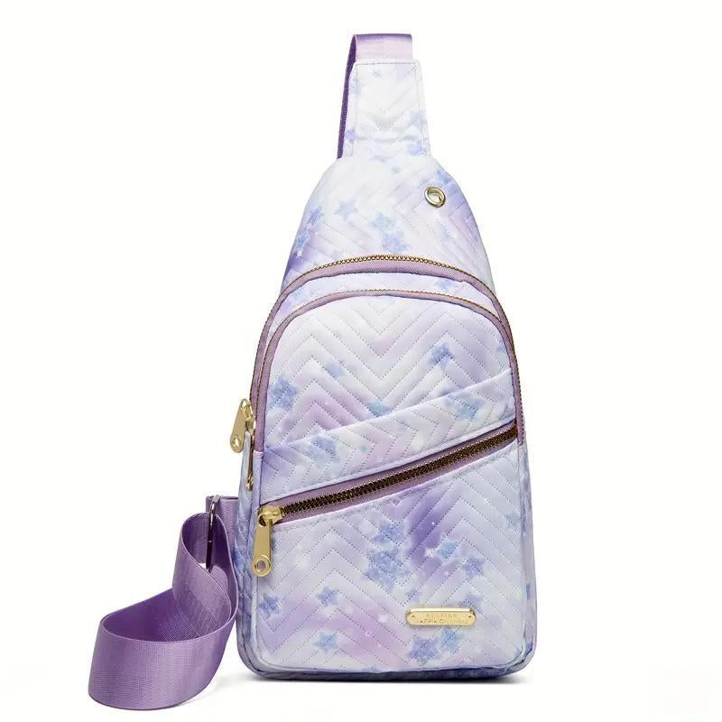 Maxoner Chest Bag Adjustable Shoulder Strap, Waterproof ,Large Capacity Unisex Shoulder Crossbody Bag Multiple Compartments Convenient Sling Headphone Hole Outdoorfun