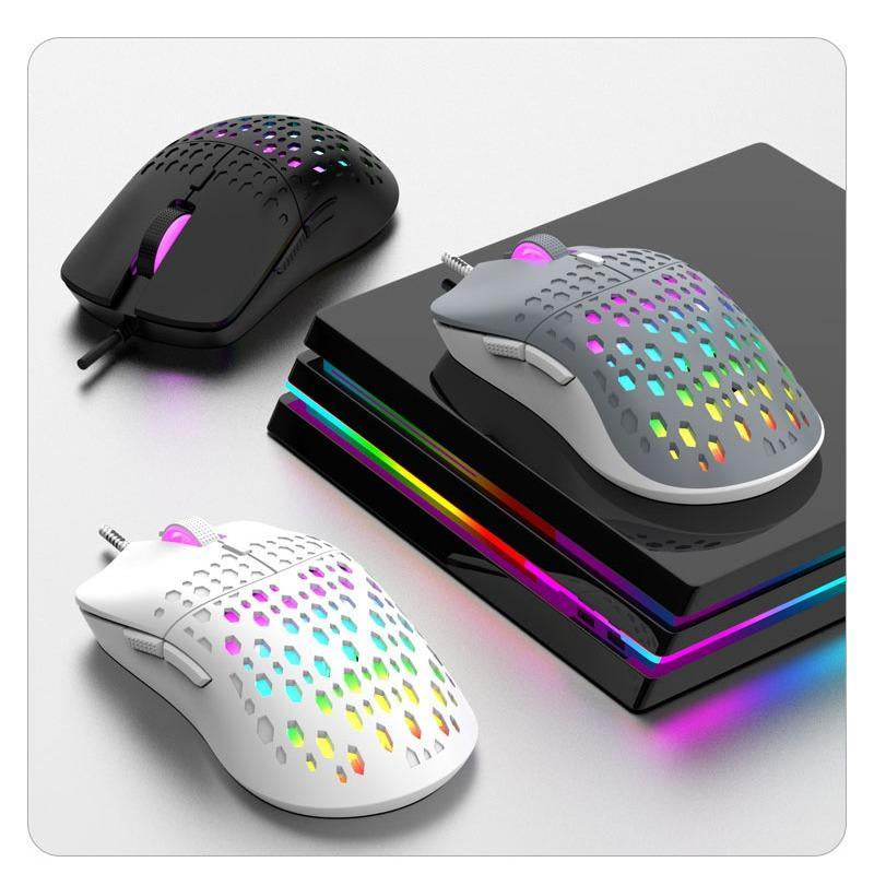 Wired Gaming Mouse, Ergonomic Design Gaming Mouse with Optical Sensor, Comfortable Gaming Mouse for Home Office