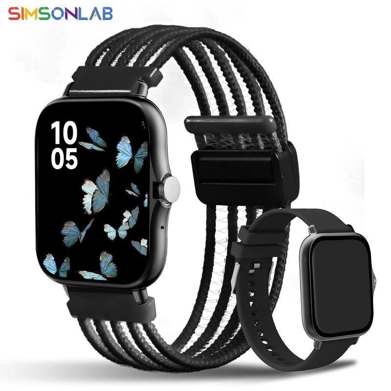 SIMSONLAB 1.83 Inch HD Smartwatch, 1 Count Fashionable Smartwatch with BT Calling & Check Weather, Sports Tracking Smartwatch for Android and Ios, Sports Tracking Wristwatch
