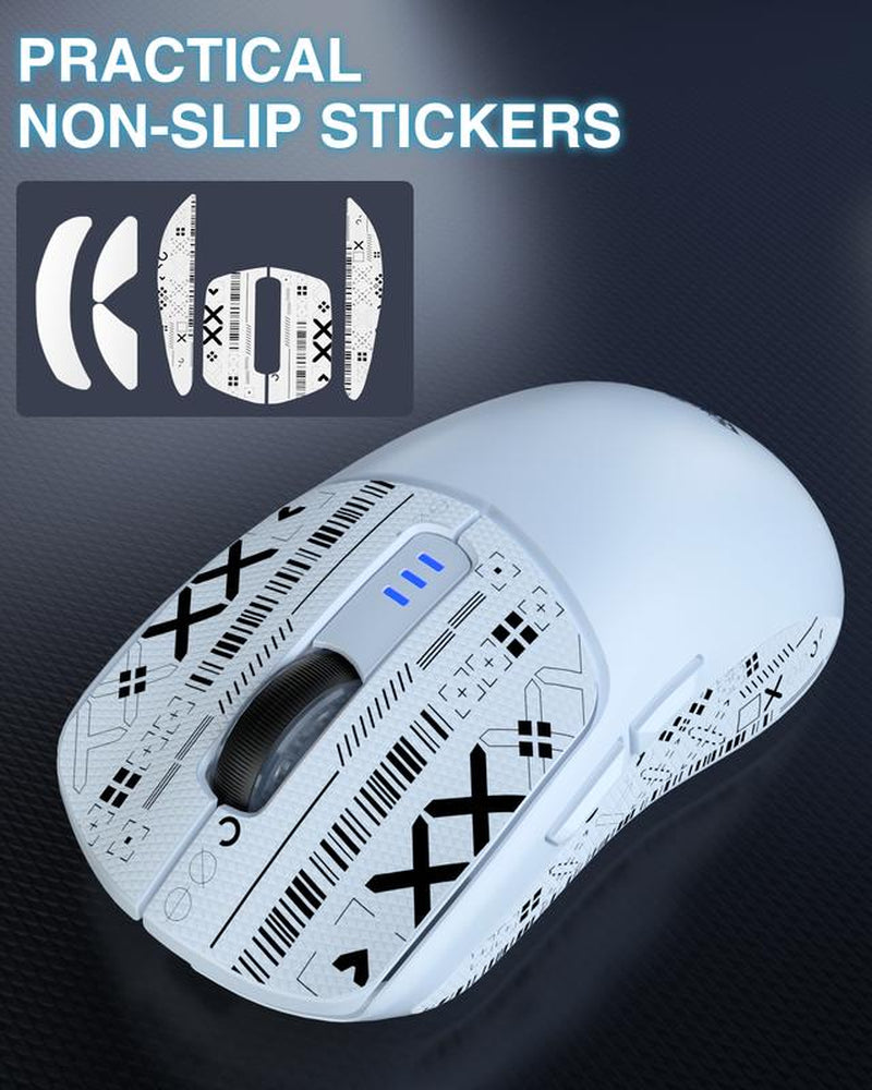 AULA SC580 Wireless Gaming Mouse, Tri-Mode 2.4G/BT5.0/USB-C Gaming Mouse, 10000 DPI Rechargeable Wireless Mouse, Gaming Mouse with 6 Programmable Buttons and Summer Anti-Slip Stickers, Office Desktop Laptop PC Accessories