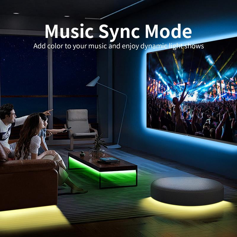 200FT 100FT 50FT LED Strip Lights with APP and Remote Bluetooth Connection Music Sync RGB Timer Lights for Bedroom and Living Room Home Decorations for Party and Games Amazing Vibes
