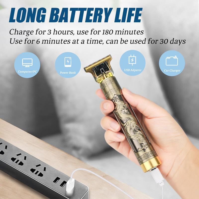 Professional Trimmer Hair Clippers, Cordless Barber Shaving Machine, USB Chargeable Beard Trimmer Beard Shaver for Men Father'S Day Gifts