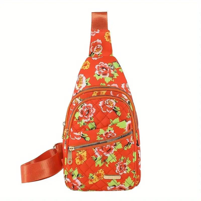 Maxoner Chest Bag Adjustable Shoulder Strap, Waterproof ,Large Capacity Unisex Shoulder Crossbody Bag Multiple Compartments Convenient Sling Headphone Hole Outdoorfun