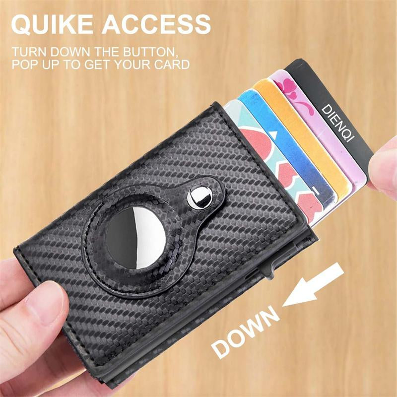 Portable Wallet Card Holder Black Friday 【Fall Deal】 Leather, Thanksgiving Gift,Slim, Carbon Fiber,