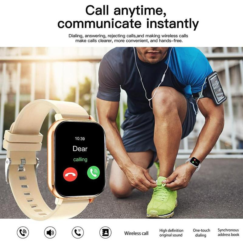 SIMSONLAB 1.83 Inch HD Smartwatch, 1 Count Fashionable Smartwatch with BT Calling & Check Weather, Sports Tracking Smartwatch for Android and Ios, Sports Tracking Wristwatch