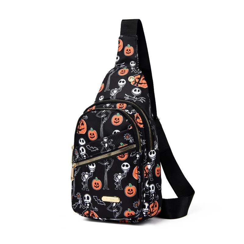 Maxoner Chest Bag Adjustable Shoulder Strap, Waterproof ,Large Capacity Unisex Shoulder Crossbody Bag Multiple Compartments Convenient Sling Headphone Hole Outdoorfun