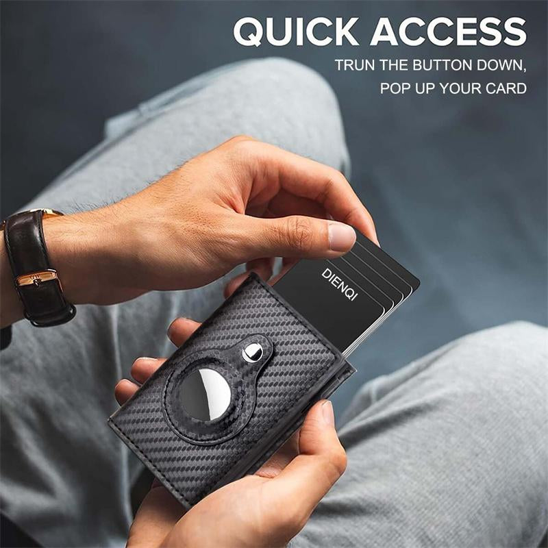 Portable Wallet Card Holder Black Friday 【Fall Deal】 Leather, Thanksgiving Gift,Slim, Carbon Fiber,