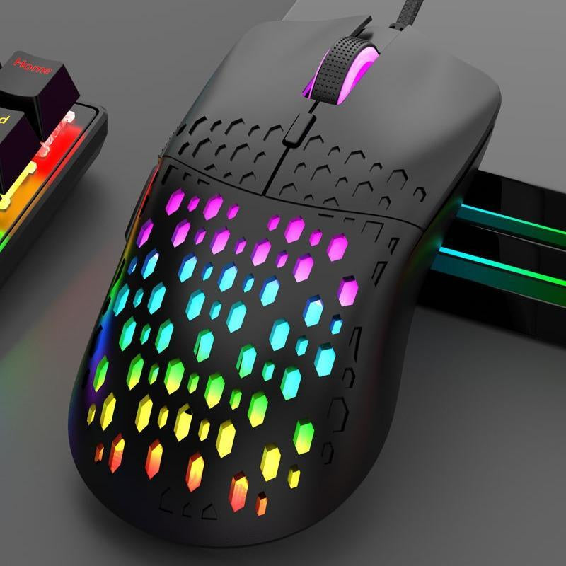 Wired Gaming Mouse, Ergonomic Design Gaming Mouse with Optical Sensor, Comfortable Gaming Mouse for Home Office