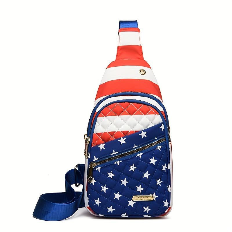 Maxoner Chest Bag Adjustable Shoulder Strap, Waterproof ,Large Capacity Unisex Shoulder Crossbody Bag Multiple Compartments Convenient Sling Headphone Hole Outdoorfun