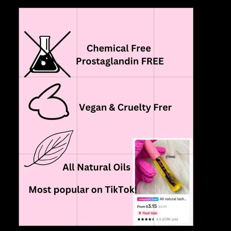 Aurora Moon Cosmetics All Natural Lash & Brow Growth Oil Makeup Lipgloss Avocado Mascara Nourishing Argan Oil Castor Oil Eyelash Oil Serum Eyebrow Growth Serum Jojoba