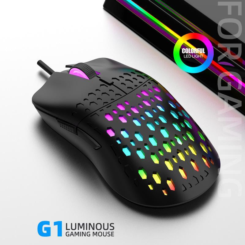 Wired Gaming Mouse, Ergonomic Design Gaming Mouse with Optical Sensor, Comfortable Gaming Mouse for Home Office