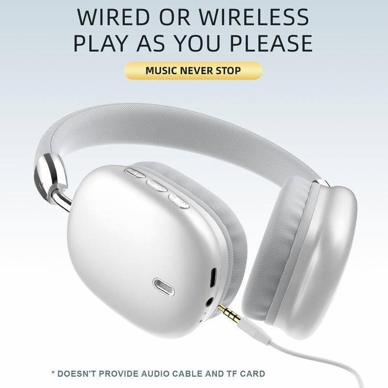 Bluetooth Headset,Wireless Headset,Noise Cancelling Headset,Lightweight and Foldable Headset with Built-In Microphone,Hd Audio Headset for Mobile Phones,Computers,Mp3 and Other Devices