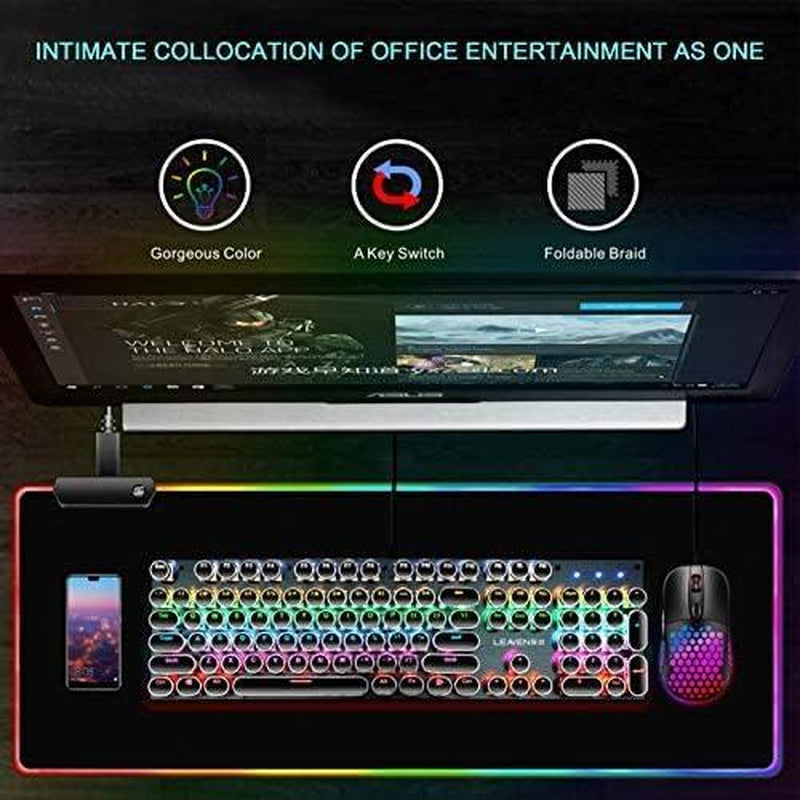 RGB Mousepad Led Mouse Pad, Large Mouse Pad,Led and Big Mouse Mat