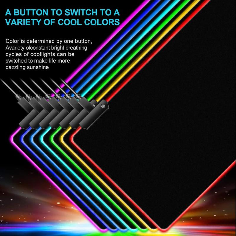 RGB Mousepad Led Mouse Pad, Large Mouse Pad,Led and Big Mouse Mat