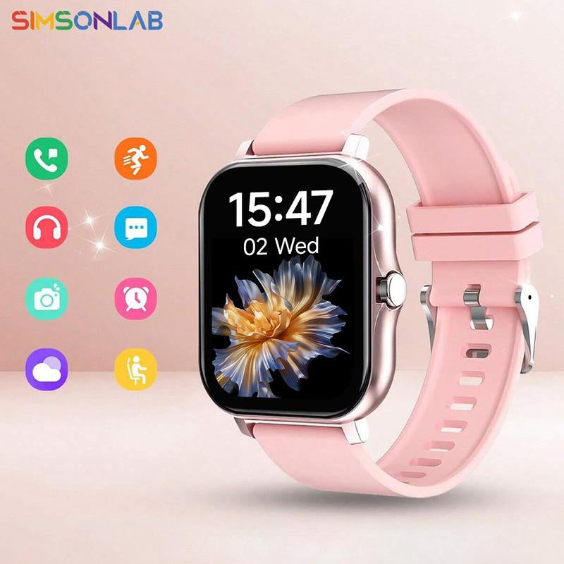 1.83 Inch Full Touchscreen Sports Smartwatches, BT Calls, Message Alerts, 100+ Exercise Modes Fitness Tracker, Weather Forecast, Music Player, Men'S and Women'S Wearable Devices for Android and IOS, Outdoor Smartwatch, Gift