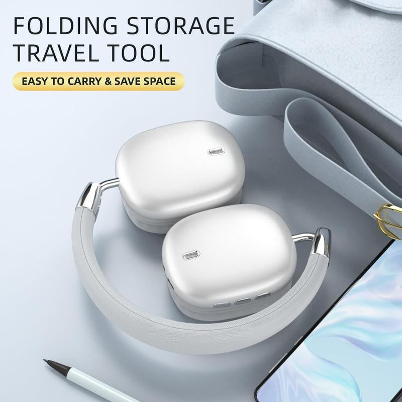 Bluetooth Headset,Wireless Headset,Noise Cancelling Headset,Lightweight and Foldable Headset with Built-In Microphone,Hd Audio Headset for Mobile Phones,Computers,Mp3 and Other Devices