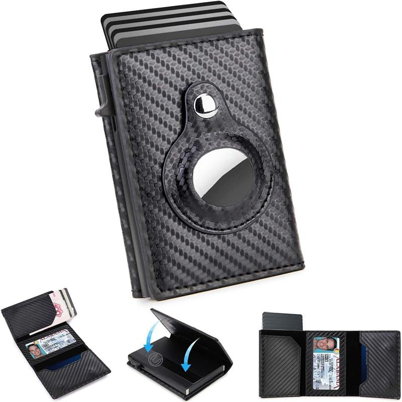 Portable Wallet Card Holder Black Friday 【Fall Deal】 Leather, Thanksgiving Gift,Slim, Carbon Fiber,