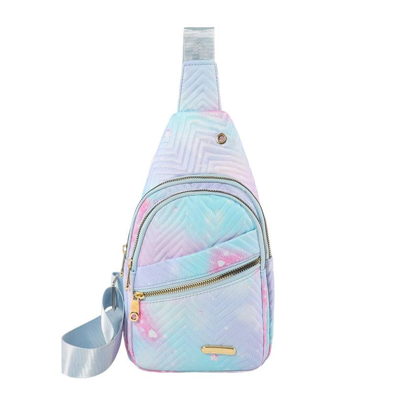 Maxoner Chest Bag Adjustable Shoulder Strap, Waterproof ,Large Capacity Unisex Shoulder Crossbody Bag Multiple Compartments Convenient Sling Headphone Hole Outdoorfun