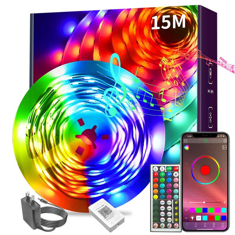 200FT 100FT 50FT LED Strip Lights with APP and Remote Bluetooth Connection Music Sync RGB Timer Lights for Bedroom and Living Room Home Decorations for Party and Games Amazing Vibes