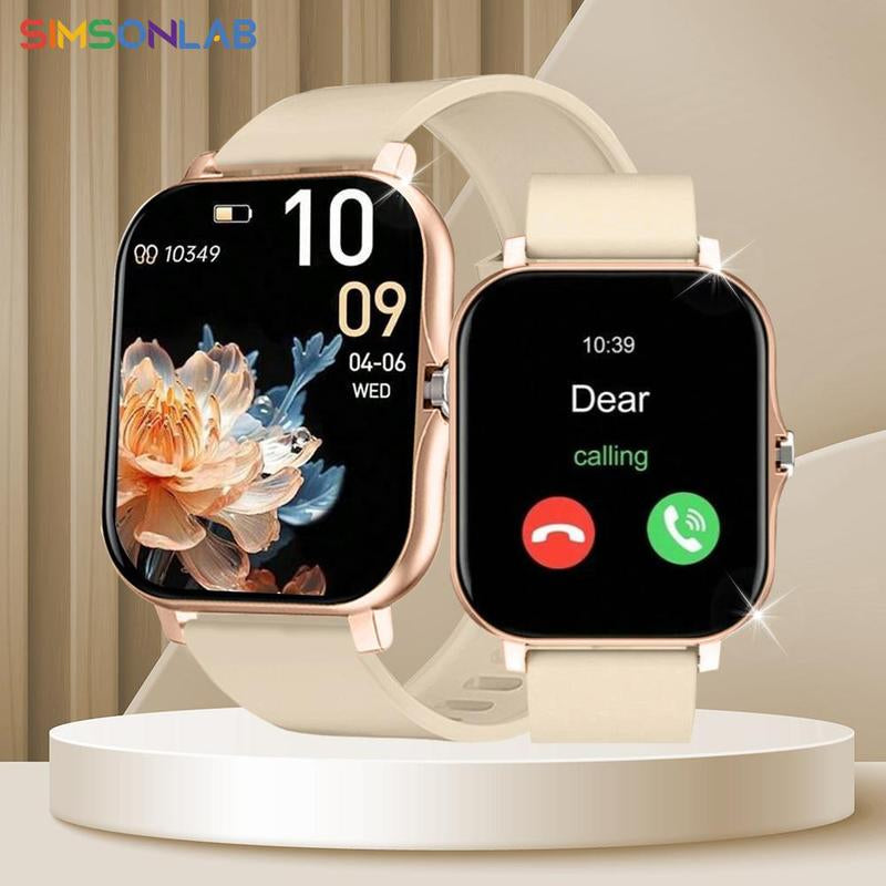 SIMSONLAB 1.83 Inch HD Smartwatch, 1 Count Fashionable Smartwatch with BT Calling & Check Weather, Sports Tracking Smartwatch for Android and Ios, Sports Tracking Wristwatch