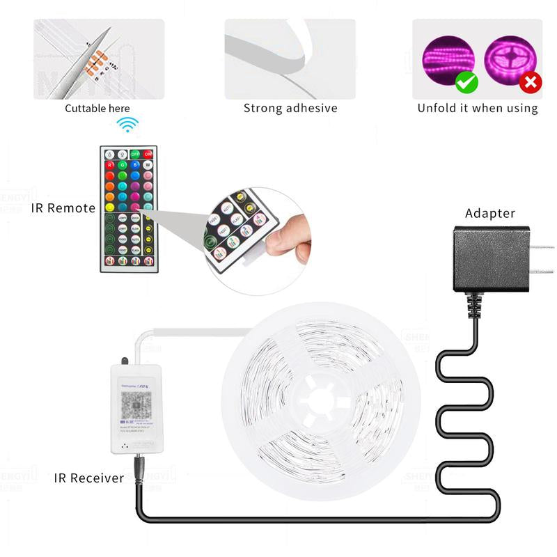 200FT 100FT 50FT LED Strip Lights with APP and Remote Bluetooth Connection Music Sync RGB Timer Lights for Bedroom and Living Room Home Decorations for Party and Games Amazing Vibes