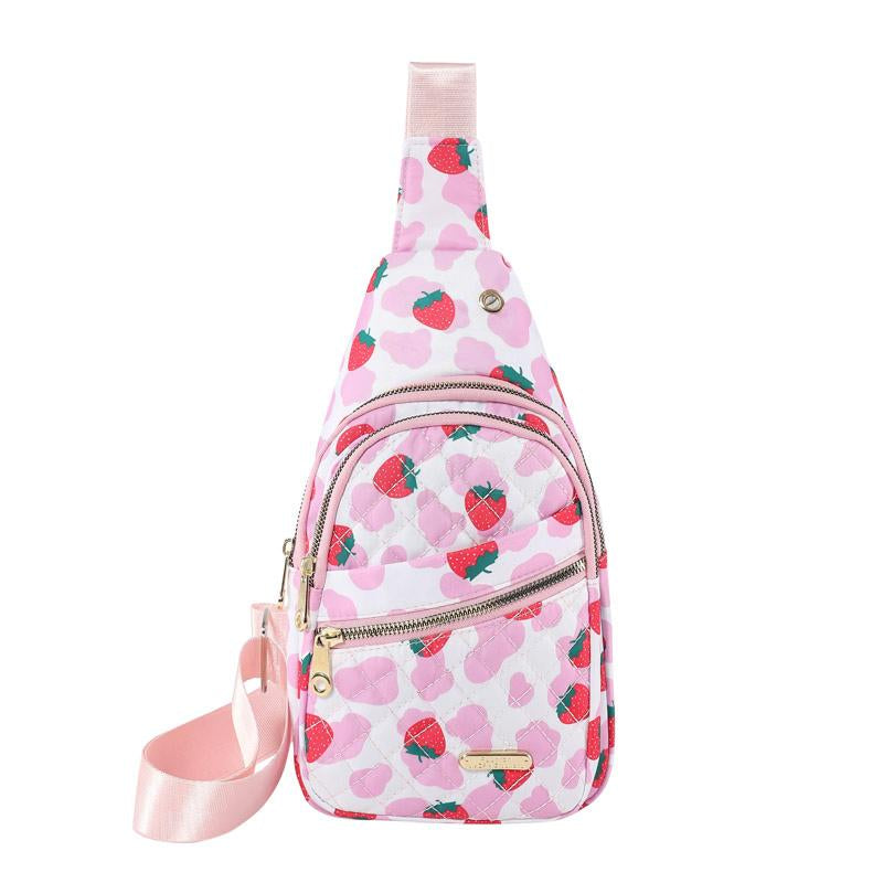 Maxoner Chest Bag Adjustable Shoulder Strap, Waterproof ,Large Capacity Unisex Shoulder Crossbody Bag Multiple Compartments Convenient Sling Headphone Hole Outdoorfun