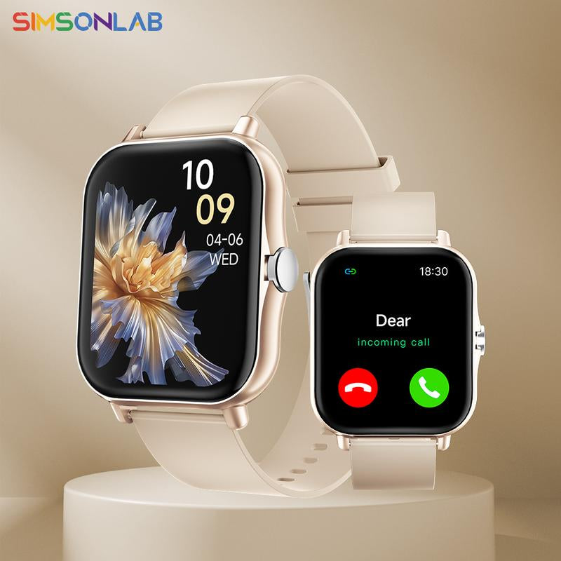 1.83 Inch Full Touchscreen Sports Smartwatches, BT Calls, Message Alerts, 100+ Exercise Modes Fitness Tracker, Weather Forecast, Music Player, Men'S and Women'S Wearable Devices for Android and IOS, Outdoor Smartwatch, Gift